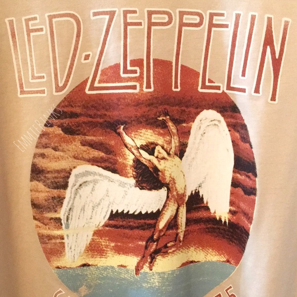 NWT, LED Zeppelin 1975 Tour Band T-Shirt - Picture 9 of 15